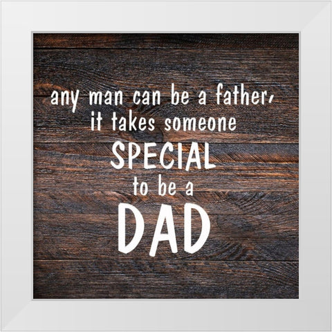 Any Man White Modern Wood Framed Art Print by Kimberly, Allen