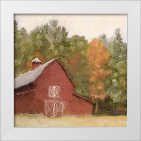 Country Fall 4 White Modern Wood Framed Art Print by Kimberly, Allen