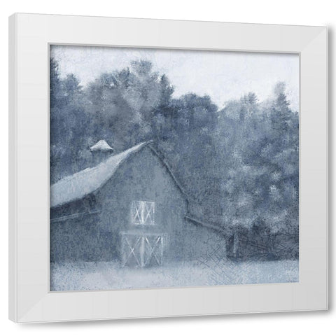 Country Barn White Modern Wood Framed Art Print by Kimberly, Allen