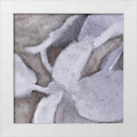 Sage Leaves 2 White Modern Wood Framed Art Print by Kimberly, Allen