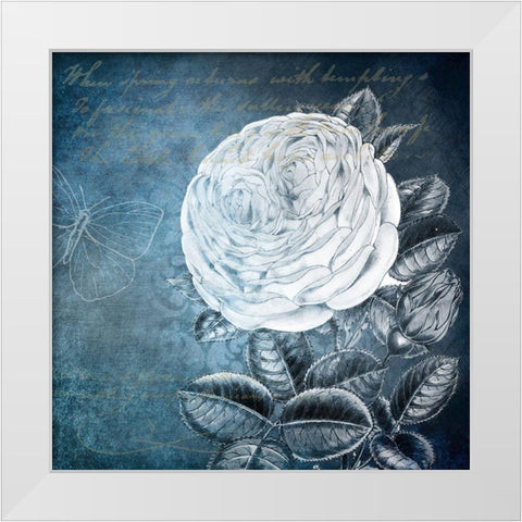 White Bloom 2 White Modern Wood Framed Art Print by Kimberly, Allen