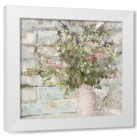 Wildflower Bouquet White Modern Wood Framed Art Print by Kimberly, Allen