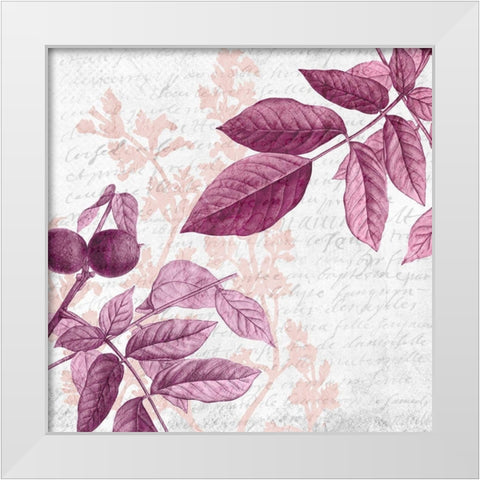 Jeweled Branches 1 White Modern Wood Framed Art Print by Kimberly, Allen