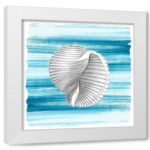 Coastal Brushstroke 1 White Modern Wood Framed Art Print by Kimberly, Allen