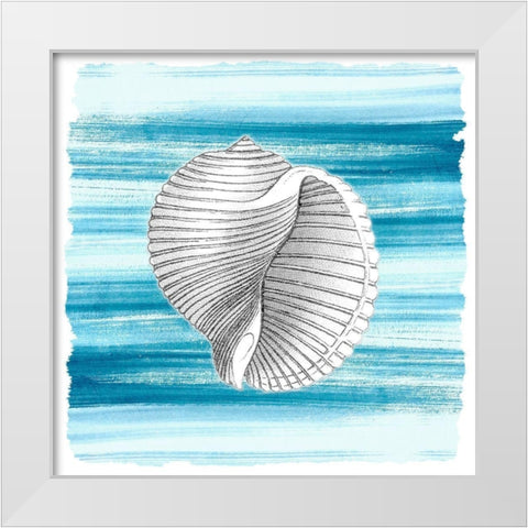 Coastal Brushstroke 1 White Modern Wood Framed Art Print by Kimberly, Allen