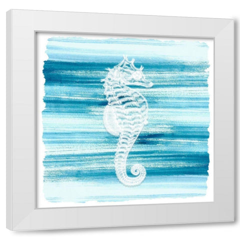 Coastal Brushstroke 3 White Modern Wood Framed Art Print by Kimberly, Allen
