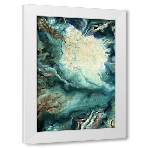 Neo Teal 1 White Modern Wood Framed Art Print by Allen, Kimberly