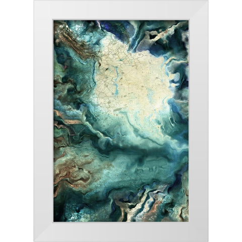 Neo Teal 1 White Modern Wood Framed Art Print by Allen, Kimberly