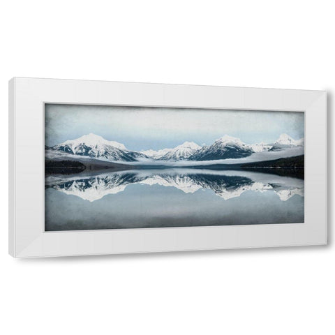A Mountain Reflects White Modern Wood Framed Art Print by Kimberly, Allen