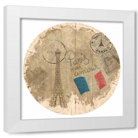 Paris Sussan White Modern Wood Framed Art Print by Allen, Kimberly