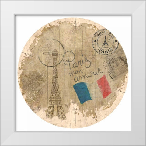 Paris Sussan White Modern Wood Framed Art Print by Allen, Kimberly