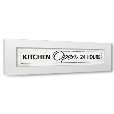 Kitchen 24 Hours White Modern Wood Framed Art Print by Koetsier, Albert