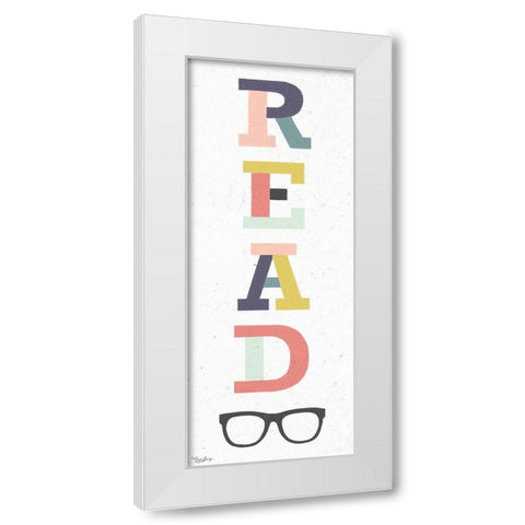 Read White Modern Wood Framed Art Print by Louise, Gigi