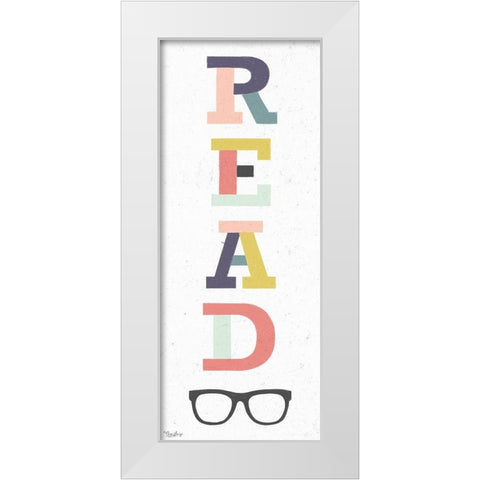 Read White Modern Wood Framed Art Print by Louise, Gigi
