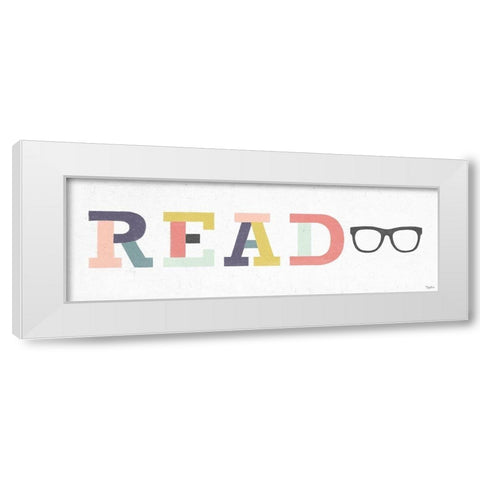 Read 2 White Modern Wood Framed Art Print by Louise, Gigi
