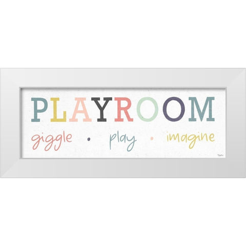 Playroom White Modern Wood Framed Art Print by Louise, Gigi