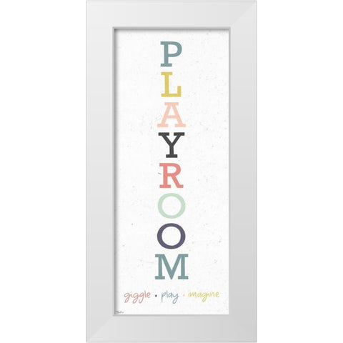 Playroom 2 White Modern Wood Framed Art Print by Louise, Gigi
