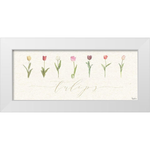 Tulips White Modern Wood Framed Art Print by Louise, Gigi