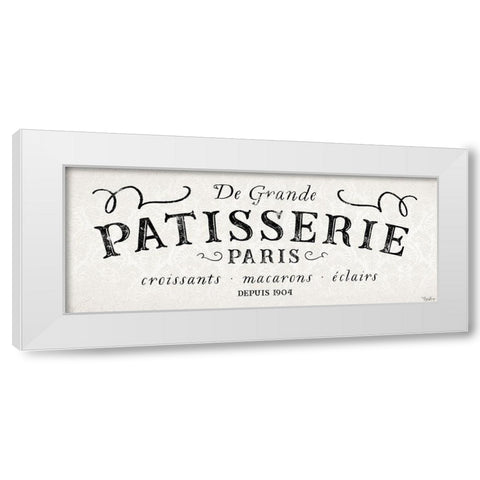 French Patisserie White Modern Wood Framed Art Print by Louise, Gigi