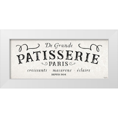 French Patisserie White Modern Wood Framed Art Print by Louise, Gigi