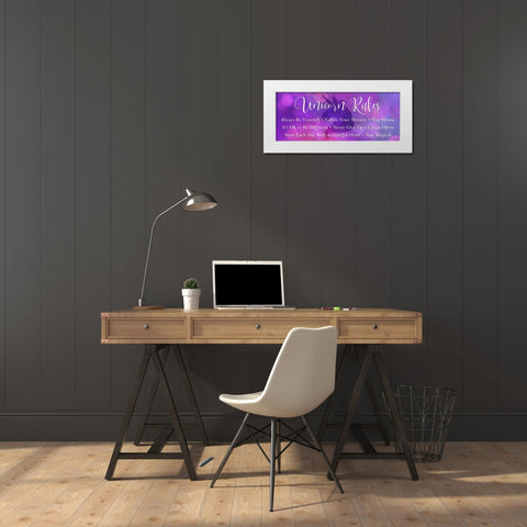 Unicorn Rules White Modern Wood Framed Art Print by Louise, Gigi
