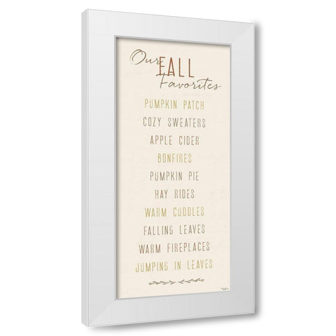 Our Fall Favorites White Modern Wood Framed Art Print by Louise, Gigi