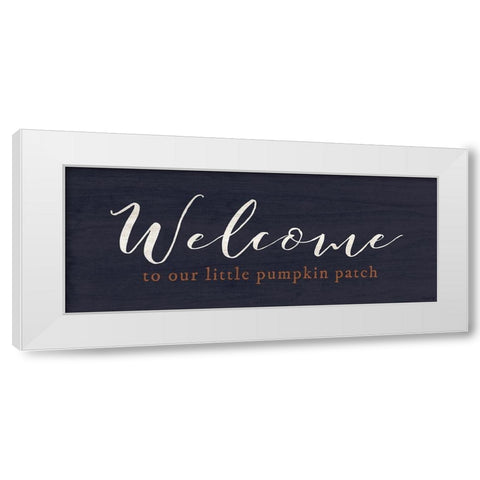 Welcome Pumpkin Patch 2 White Modern Wood Framed Art Print by Louise, Gigi