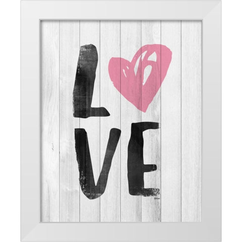 LOVE White Modern Wood Framed Art Print by Louise, Gigi