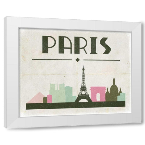 Paris White Modern Wood Framed Art Print by Louise, Gigi