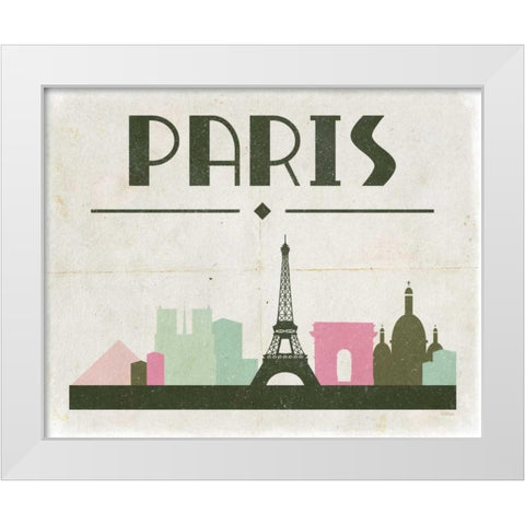 Paris White Modern Wood Framed Art Print by Louise, Gigi