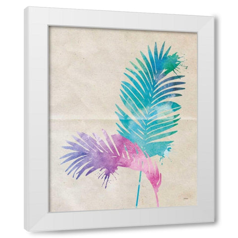 Acrea Palm White Modern Wood Framed Art Print by Louise, Gigi