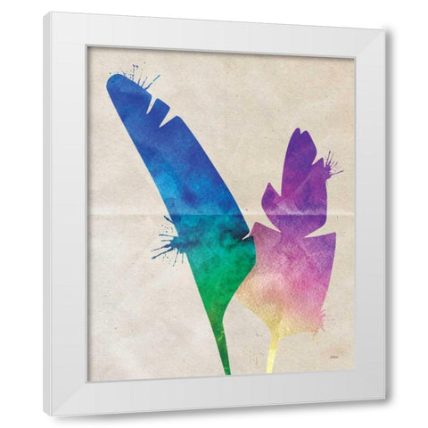 Banana Leaf White Modern Wood Framed Art Print by Louise, Gigi