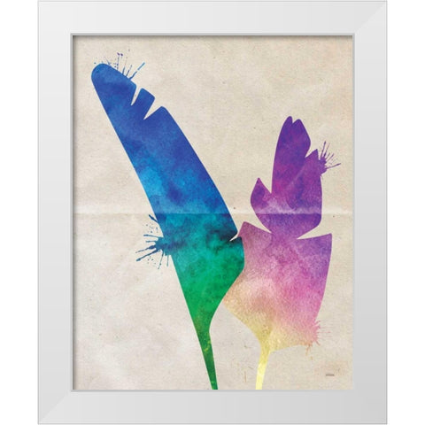 Banana Leaf White Modern Wood Framed Art Print by Louise, Gigi