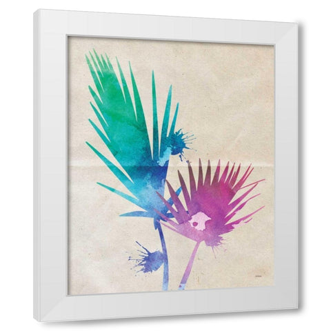 Fan Palm White Modern Wood Framed Art Print by Louise, Gigi