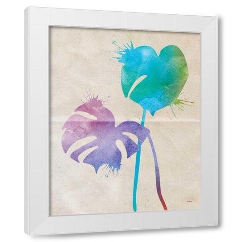 Split Leaf White Modern Wood Framed Art Print by Louise, Gigi