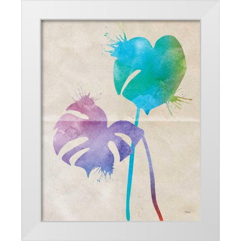 Split Leaf White Modern Wood Framed Art Print by Louise, Gigi