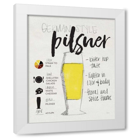 Pilsner White Modern Wood Framed Art Print by Louise, Gigi