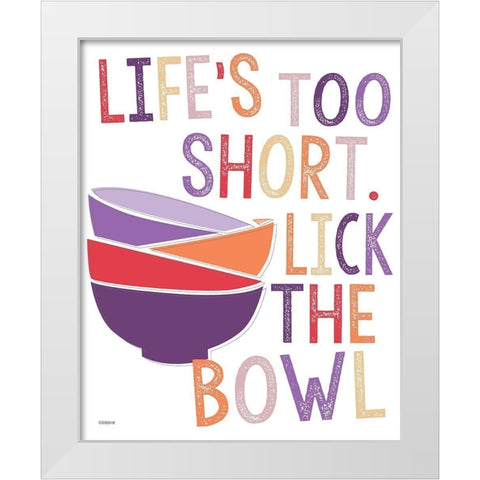 Lick Bowl White Modern Wood Framed Art Print by Louise, Gigi