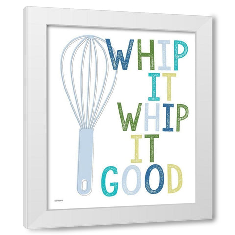 Whip It Good White Modern Wood Framed Art Print by Louise, Gigi