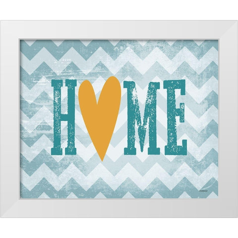 Home Heart White Modern Wood Framed Art Print by Louise, Gigi