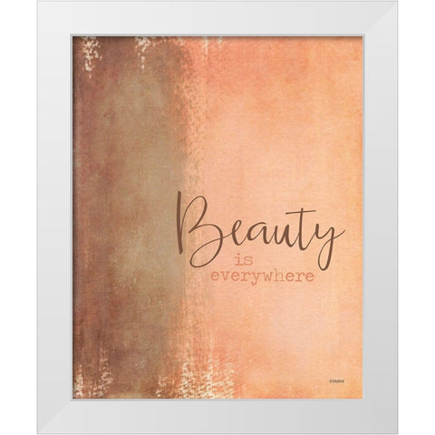 Beauty Is Everywhere White Modern Wood Framed Art Print by Louise, Gigi
