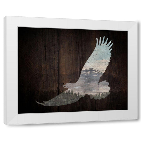 Lodge Soaring Bird White Modern Wood Framed Art Print by Louise, Gigi
