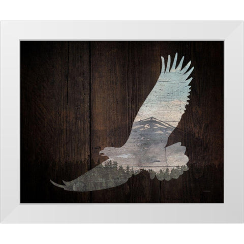 Lodge Soaring Bird White Modern Wood Framed Art Print by Louise, Gigi
