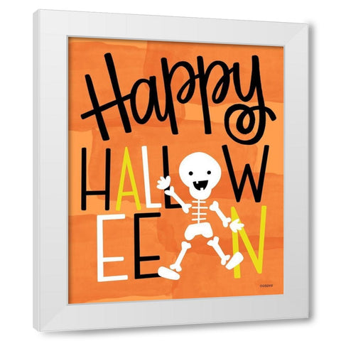 Skeleton White Modern Wood Framed Art Print by Louise, Gigi