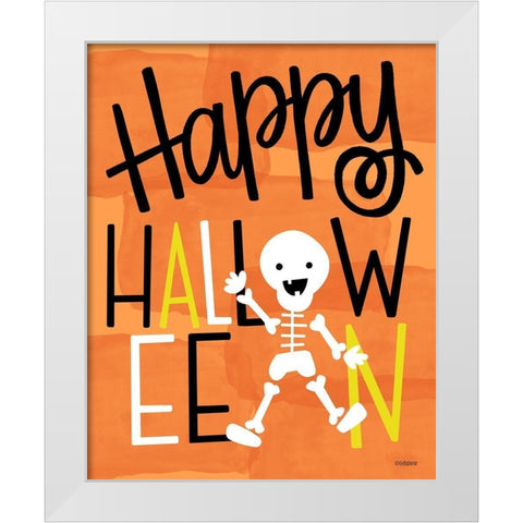 Skeleton White Modern Wood Framed Art Print by Louise, Gigi