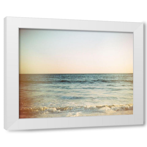 Adventure Begins Ocean White Modern Wood Framed Art Print by Louise, Gigi