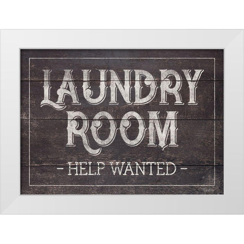 Laundry Room White Modern Wood Framed Art Print by Louise, Gigi