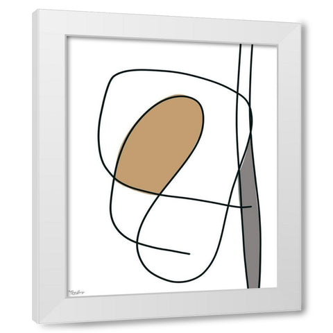 Abstract Neutral 1 White Modern Wood Framed Art Print by Louise, Gigi