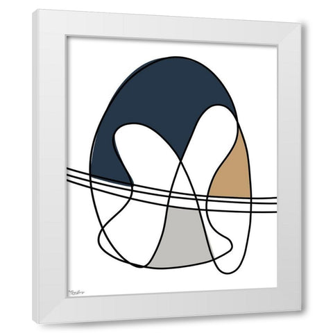 Abstract Neutral 2 White Modern Wood Framed Art Print by Louise, Gigi