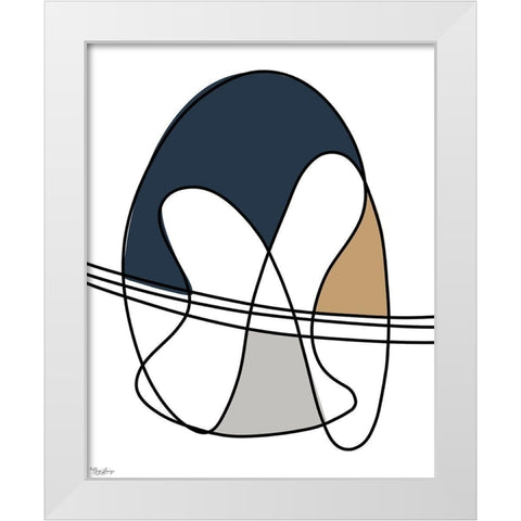 Abstract Neutral 2 White Modern Wood Framed Art Print by Louise, Gigi